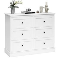 Deals on Homfa 6 Drawer Double Dresser Wood Storage Cabinet