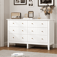 thumbnail image 1 of Homfa 6 Drawer Double White Dresser for Bedroom, Modern Dresser Wood Storage Cabinet with Classic Handle for Living Room, 1 of 9