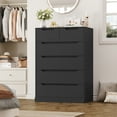 thumbnail image 1 of Homfa 6 Drawer Dresser for Bedroom,Tall Chest of Drawers Wooden Storage Cabinet for Living Room, Black, 1 of 7