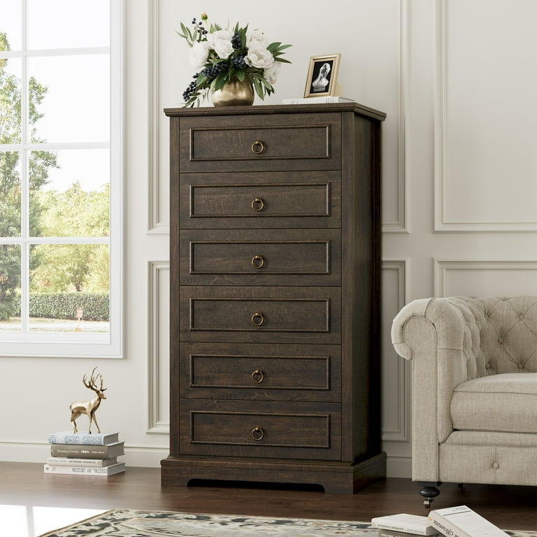 Homfa 6 Drawer Tall Dresser 52