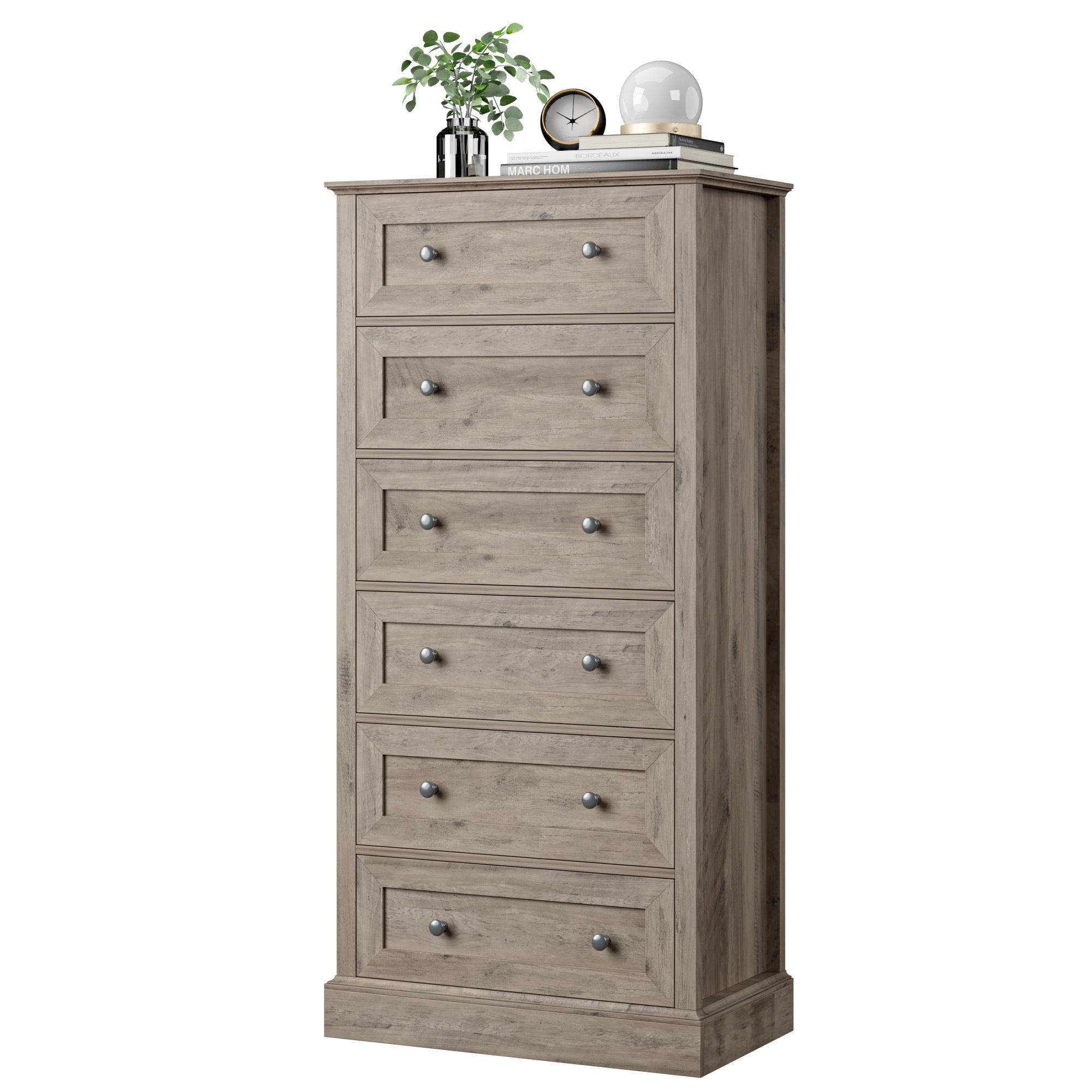 CosmoLiving by Cosmopolitan Westerleigh 6 Drawer Dresser, Graphite Gray