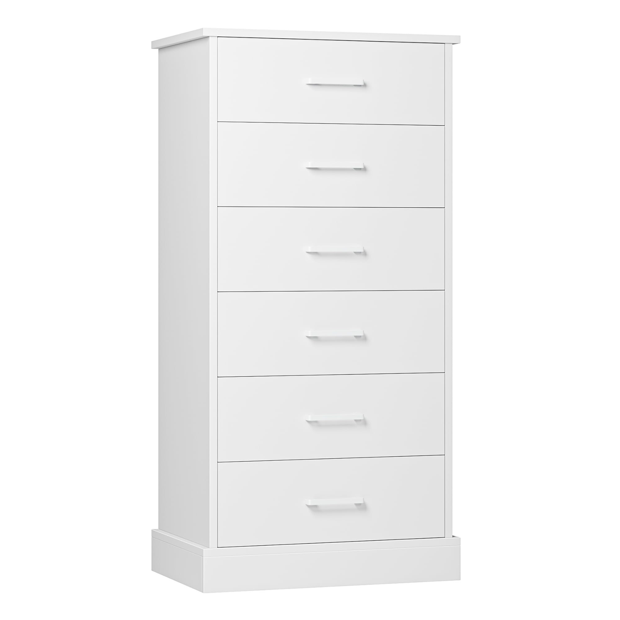 Homfa 6 Drawer Vertical Dresser, 48.8"H Contemporary Wood Chest of Drawer Storage for