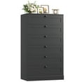 thumbnail image 1 of Homfa 6 Drawer Vertical Dresser for Bedroom, Modern Chest of Drawers Wood Storage Cabinet for Living Room, Black, 1 of 7