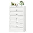 thumbnail image 1 of Homfa 6 Drawer Vertical Dresser for Bedroom, Modern Chest of Drawers Wood Storage Cabinet for Living Room, White, 1 of 7