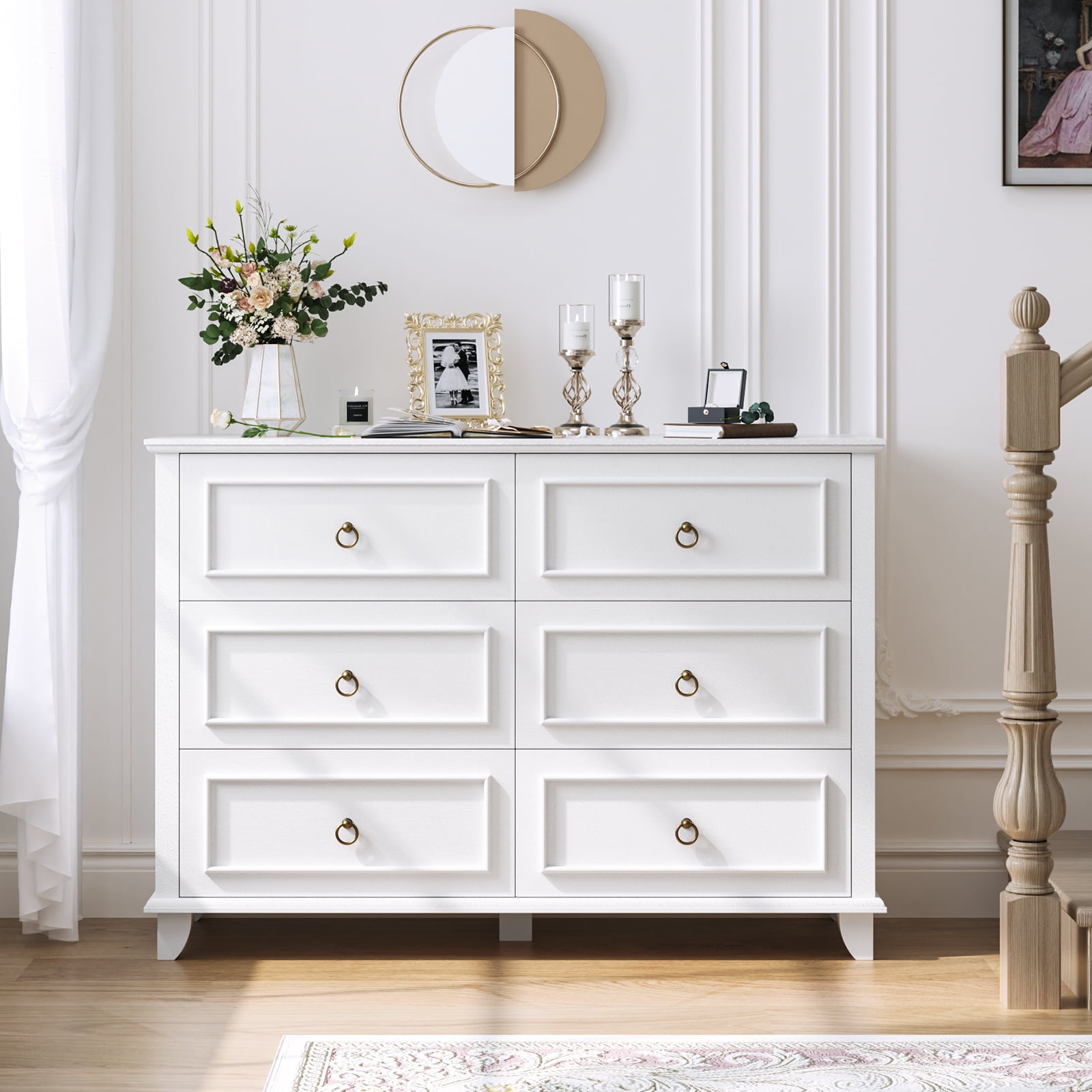 Storage Cabinet Multi-functional with 6 Drawers For Home Bedroom
