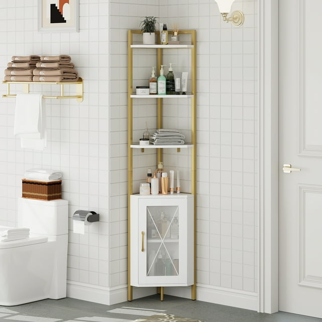 Homfa 6Tier Bathroom Corner Shelf, Freestanding Corner Open