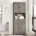 thumbnail image 1 of Homfa 67.5" Tall Farmhouse Bathroom Storage Cabinet with Drawer, 4 Door Modern Freestanding Storage Cabinet Cupboard, Gray, 1 of 7