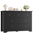 thumbnail image 1 of Homfa 7 Drawer Double Dresser, 47.2"W Contemporary Wood Chest of Drawer Storage Cabinet for Bedroom Living Room, Black, 1 of 7