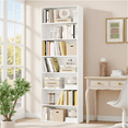 thumbnail image 1 of Homfa 82" Tall Bookcases, Freestanding Display Storage Shelves, 7-Tier Open Bookshelf for Home Office Living Room Bedroom, White, 1 of 8