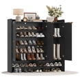 thumbnail image 1 of Homfa 7-Tier Shoe Cabinet with 3 Doors, 47.9” Wide Shoe Rack with 4 Adjustable Shelves, Shoe Organizer Cabinet for Entryway Living Room, Black, 1 of 7