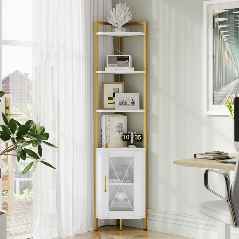 Gold corner sale bookcase