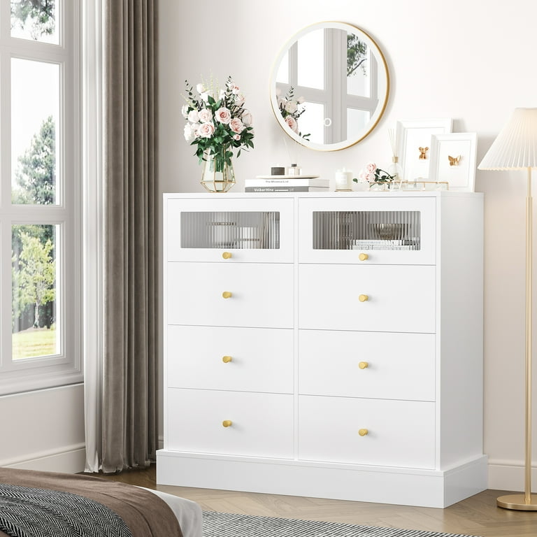 White chest of 2024 drawers 8 drawers