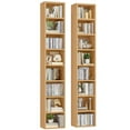 thumbnail image 1 of Homfa 8-Tier Wood Bookcase, 71'' Tall Storage Cube Organizer with Adjustable Shelves, 2PCS, Nature, 1 of 7