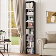 thumbnail image 1 of Homfa 8-Tier Wood Bookcase, 71'' Tall Storage Cube Organizer with Adjustable Shelves, Black White, 1 of 7