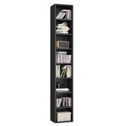 Homfa 8-Tier Wood Bookcase, 71 Tall Storage Cube Organizer with Adjustable Shelves, Black