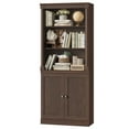 thumbnail image 1 of Homfa 71"H Bookcase with Doors, 5 Tier Storage Bookshelf with Adjustable Shelf for Study Home Office, Reddish-Brown, 1 of 7