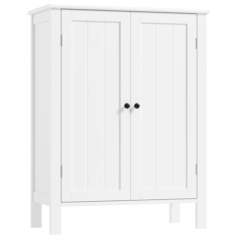 Homfa Bathroom Cabinets Freestanding, Bathroom Storage Floor Cabinet, White Storage Cabinets with Doors and Shelves
