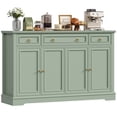 thumbnail image 1 of Homfa Buffet Cabinet with Drawers, 53.5”W Sideboard Storage Cabinet with Adjustable Shelf for Kitchen Dining Room, Green, 1 of 7