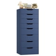 thumbnail image 1 of Homfa Compact 8 Drawer Bedroom Dresser for Small Spaces, Wood Tall Chest of Drawer, Blue, 1 of 7