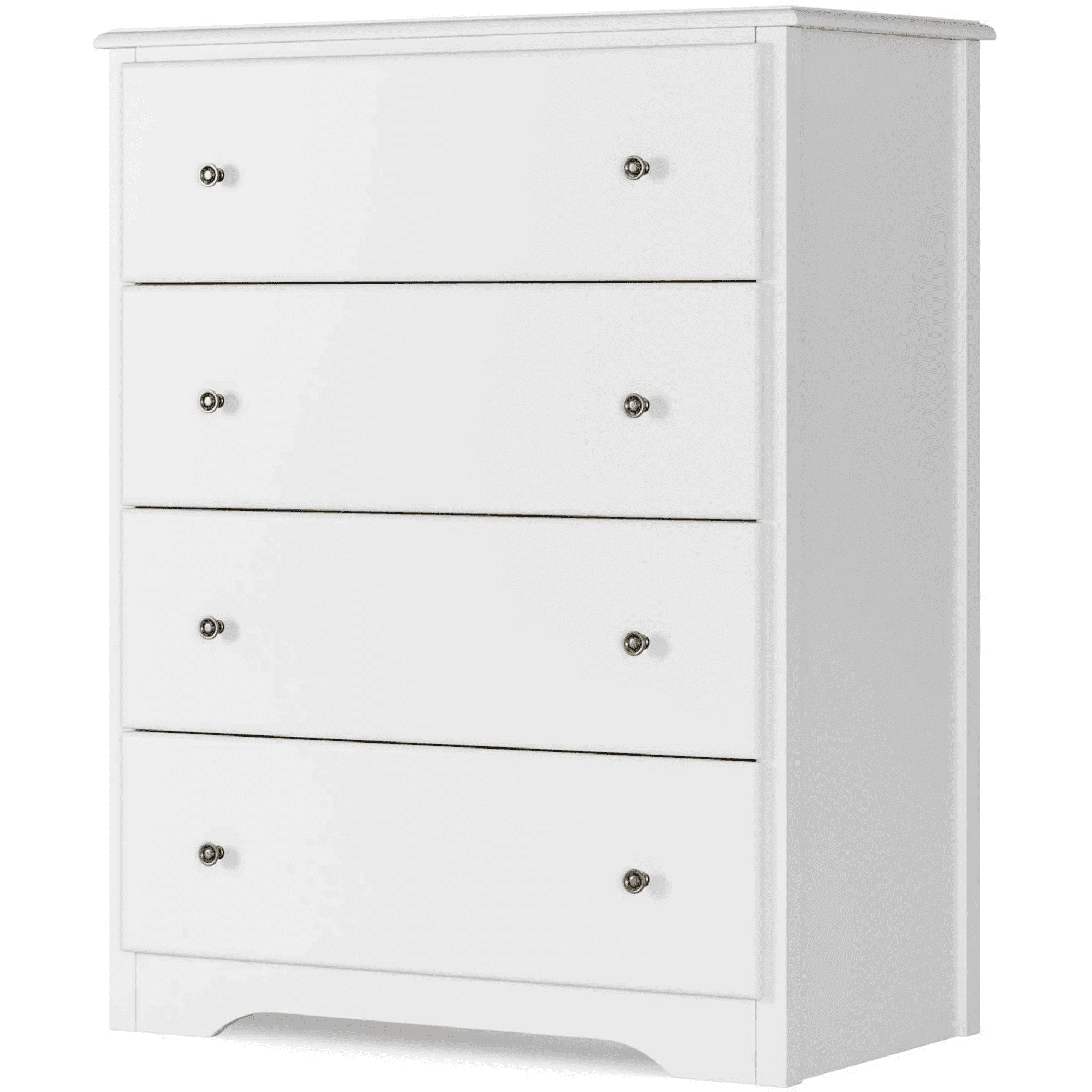 Homfa Dresser Chest Modern Chest Organizer with 4 Drawers for Bedroom White Finish