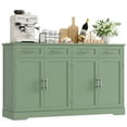 thumbnail image 1 of Homfa Farmhouse Buffet Cabinet with 4 Drawers and 4 Doors, 59" W Sideboard Buffet Storage Cabinet with Shelves, for Kitchen Living Room Bedroom, Green, 1 of 7