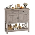 thumbnail image 1 of Homfa Farmhouse Console Table with 2 Drawers& Doors, Sofa Table with Storage Cabinet and Open Shelf for Living Room Entryway, Gray, 1 of 8