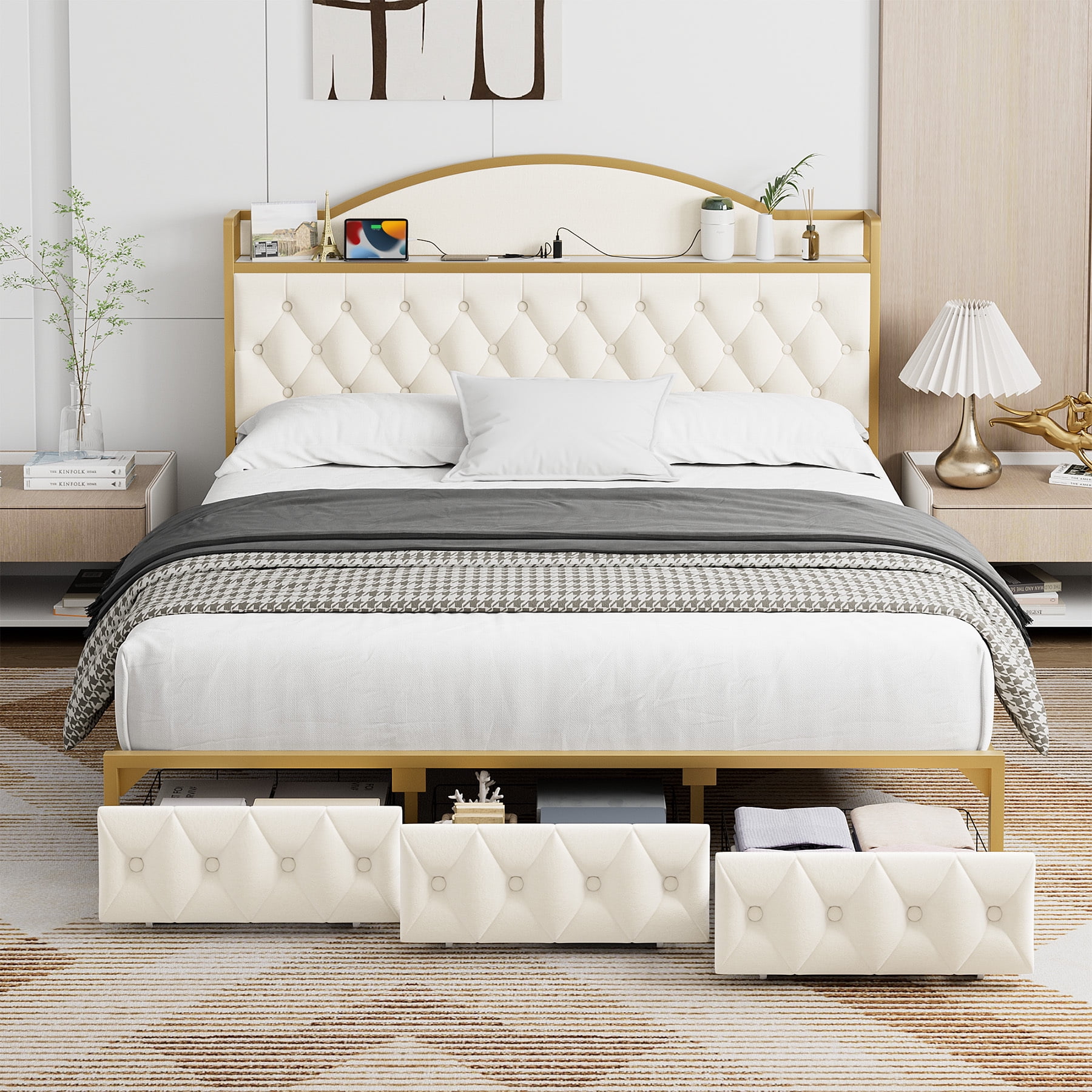 Tall storage bed frame deals