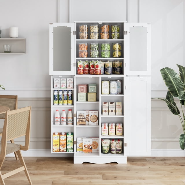 Homfa Kitchen Food Pantry 63.5'' Tall Storage with