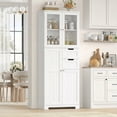 thumbnail image 1 of Homfa Kitchen Pantry Storage Cabinet, 67" White Pantry Cabinet with Doors and Removable Drawers, Freestanding Cupboard for Dining Room, 1 of 7