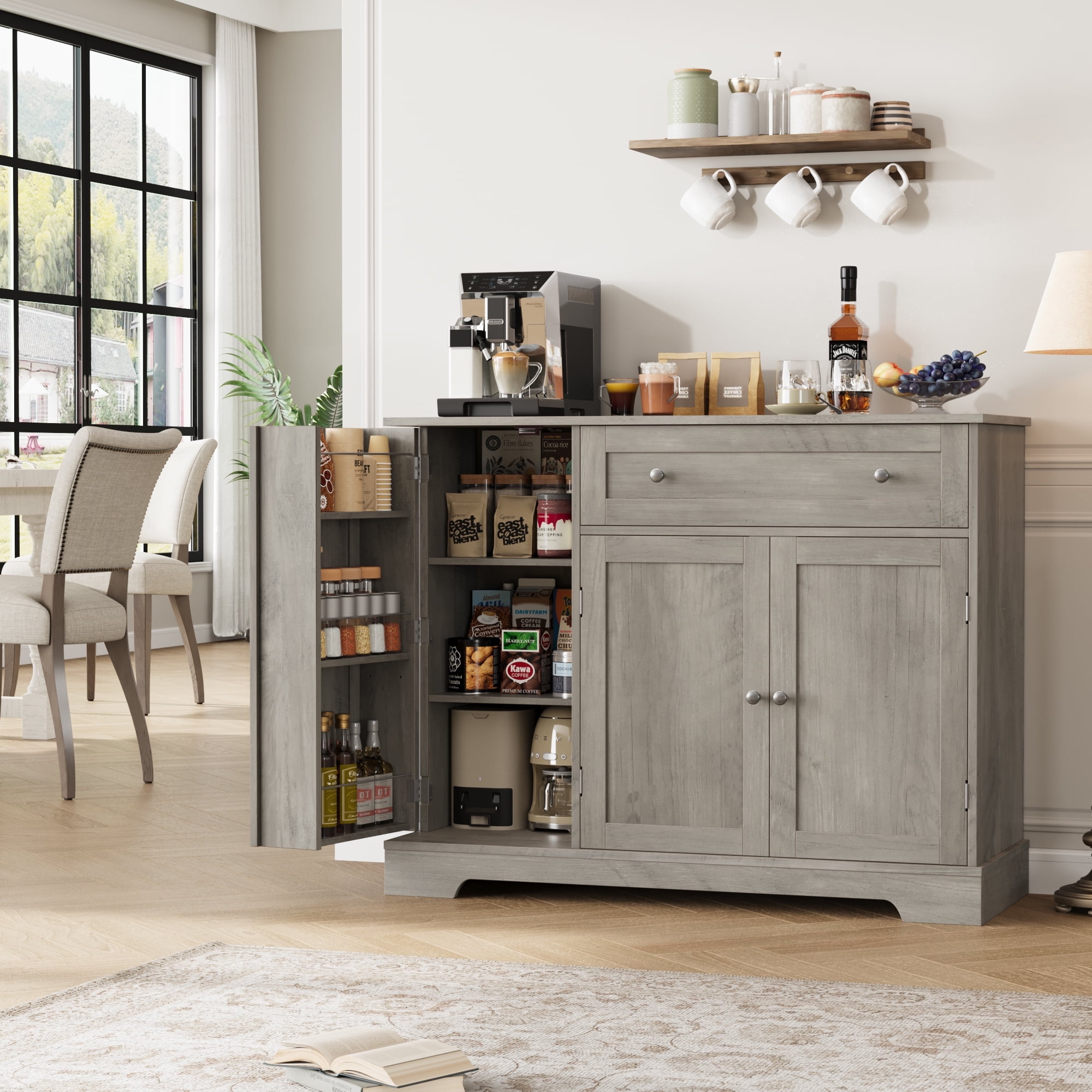 Homfa Entryway Storage Cabinet, Kitchen Sideboard Buffet Homfa Entryway Storage Cabinet, Kitchen Sideboard Buffet