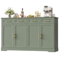 thumbnail image 1 of Homfa Modern Buffet Cabinet with 4 Drawers and 4 Doors, 59" W Sideboard Buffet Storage Cabinet with Shelves, for Kitchen Living Room Bedroom, Green&Gold, 1 of 6