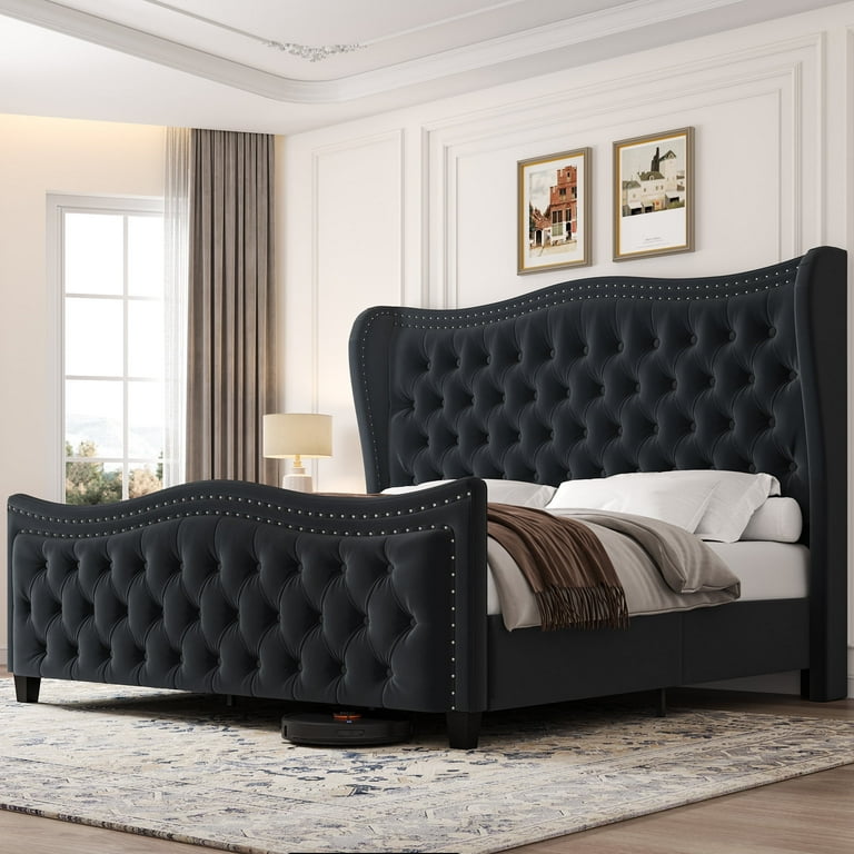 High black headboard discount