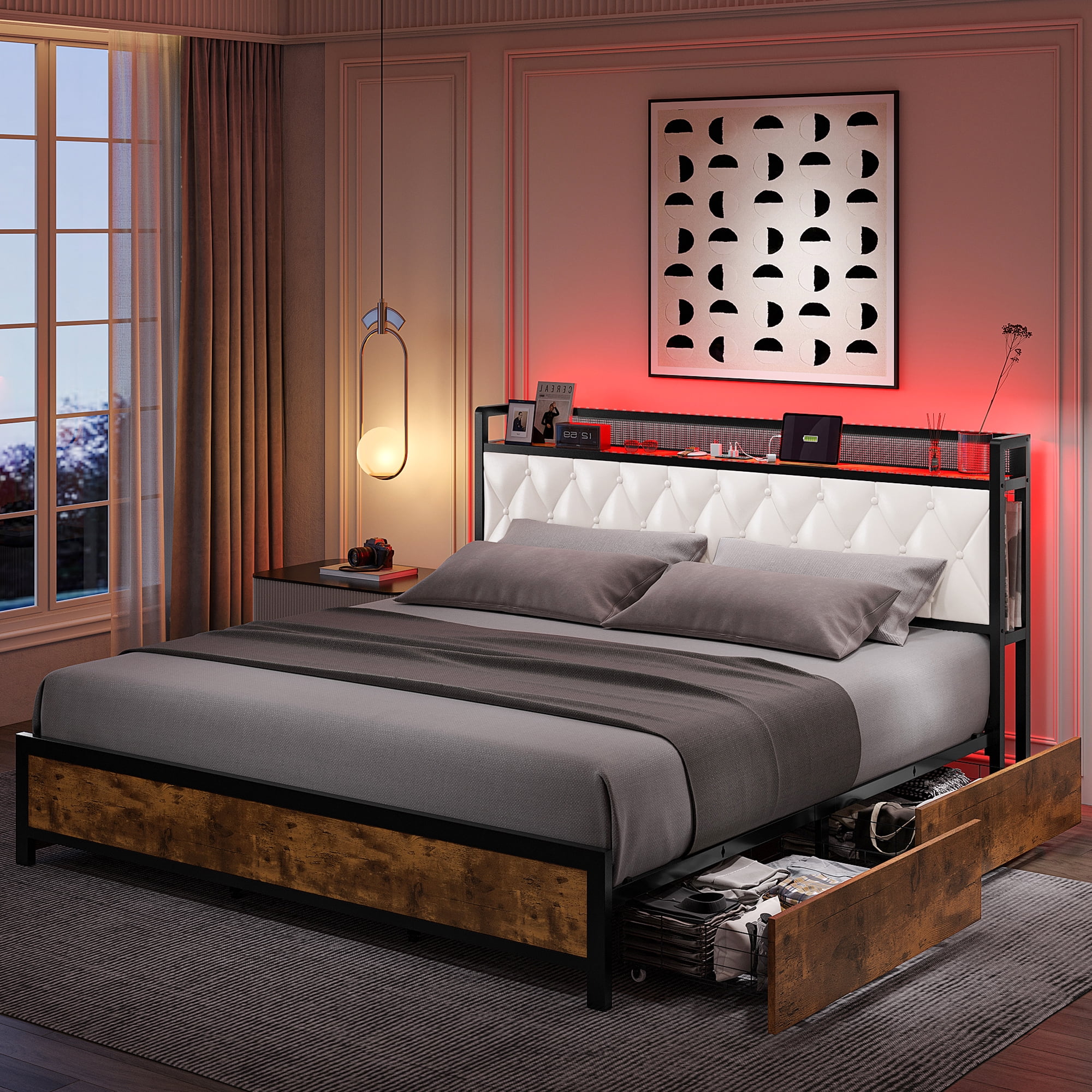 Baxton Studio Aurelie Modern and Contemporary Fabric Upholstered