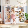 thumbnail image 1 of Homfa Toy Storage Organizer with Stuffed Animal Storage & Drawer, 3-in-1 Kids Bookshelf with Cubes, Racks & 6 Toy Bins for Playroom Kids Room, White, 1 of 7