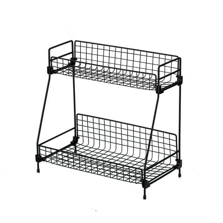2-Tier Bathroom Countertop Organizer, Wire Basket Storage
