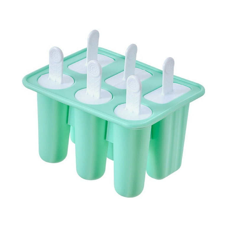 Homgreen 6 Cavity Ice Lolly Moulds 2 Shapes Silicone Popsicle Molds, Ice  Cream Mould with Sticks, Reusable Ice Pop Moulds BPA Free Ice Lolly Maker  for Children Adults DIY Ice Popsicle Mold(Green) 