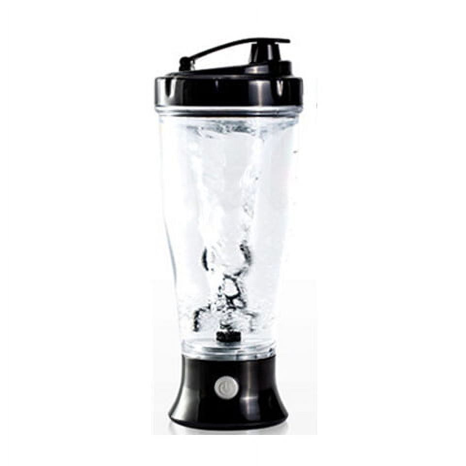 Homgreen AAA Battery operated Electric Protein Shaker Bottle 12oz Black Blender  Shaker Bottles For Protein Mixes With Slicone Handle Protein Shaker Bottle  For Coffee Milk Supplement Powder 