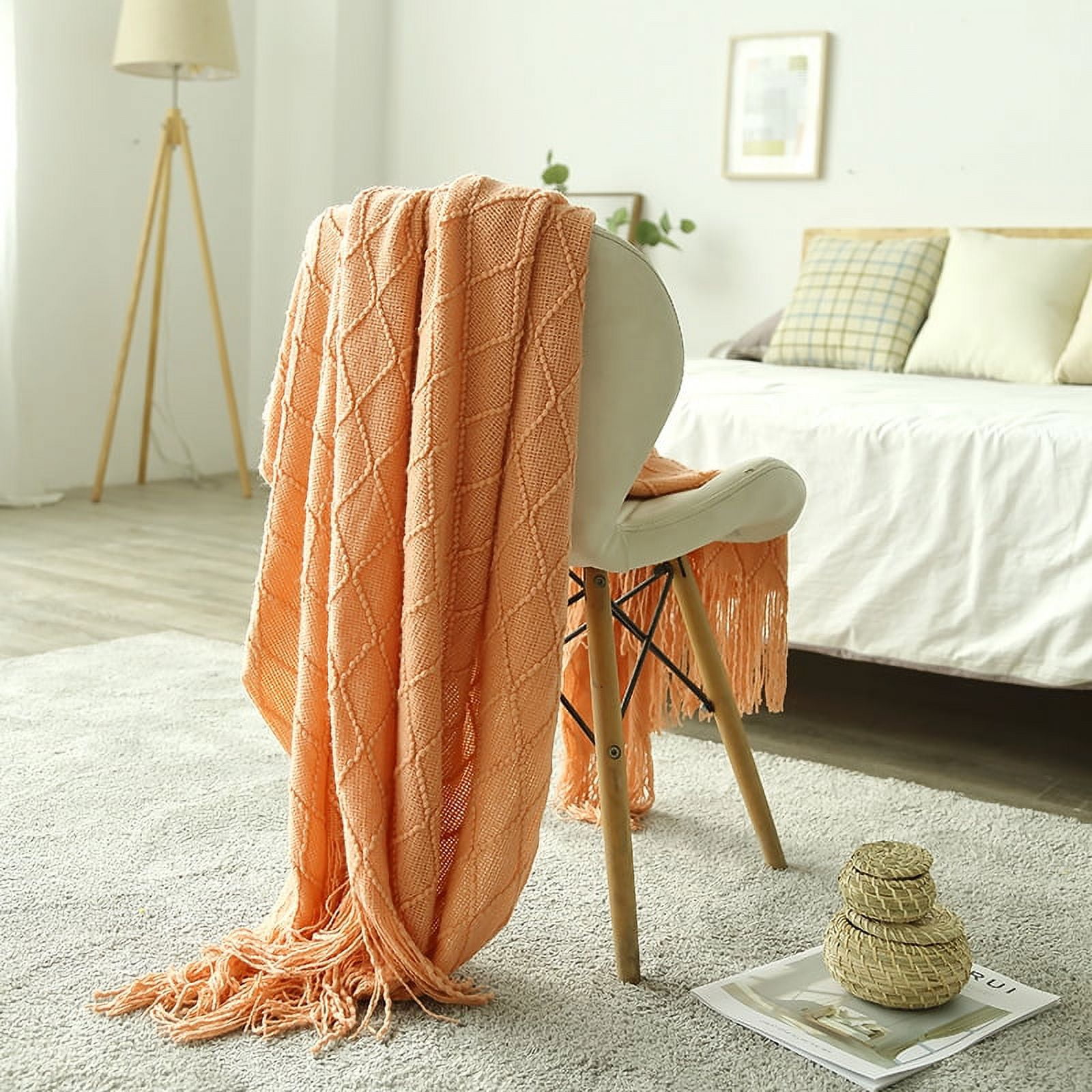 Burnt orange throw sale