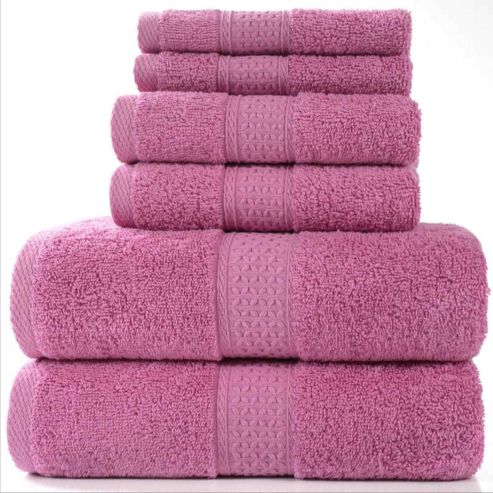 Hasen Hotel Luxury Bath Towel 6-Pack Set  100% Pure Cotton, Spa Quality  Absorbent, 1 - Fry's Food Stores