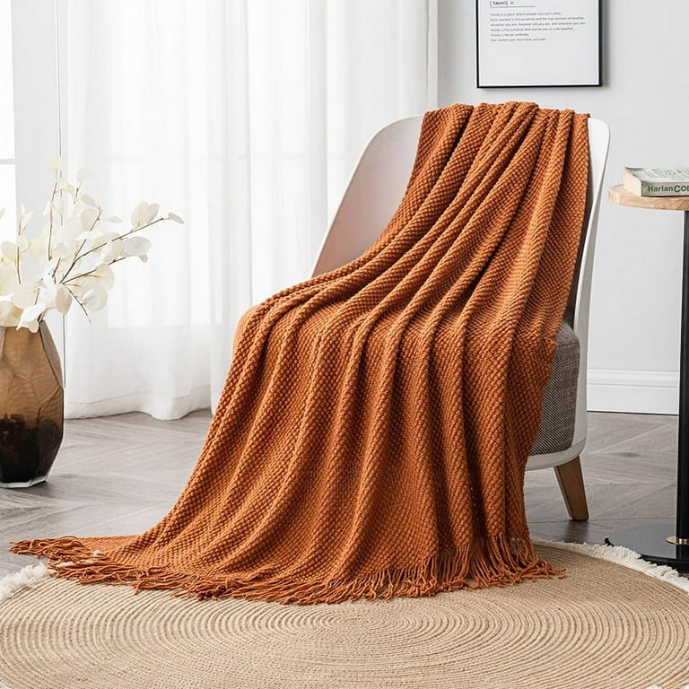 Homgreen Exclusive Mulberry Silk Throw Blanket with Fringe
