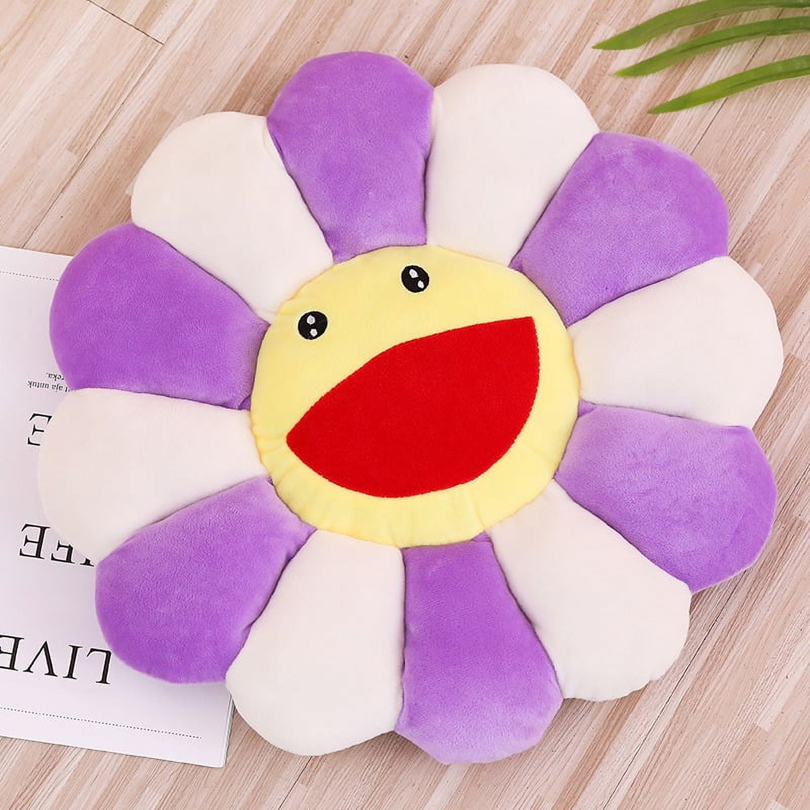 Takashi Murakami Rainbow Sunflower Pillow Y2K Plush Pillow 