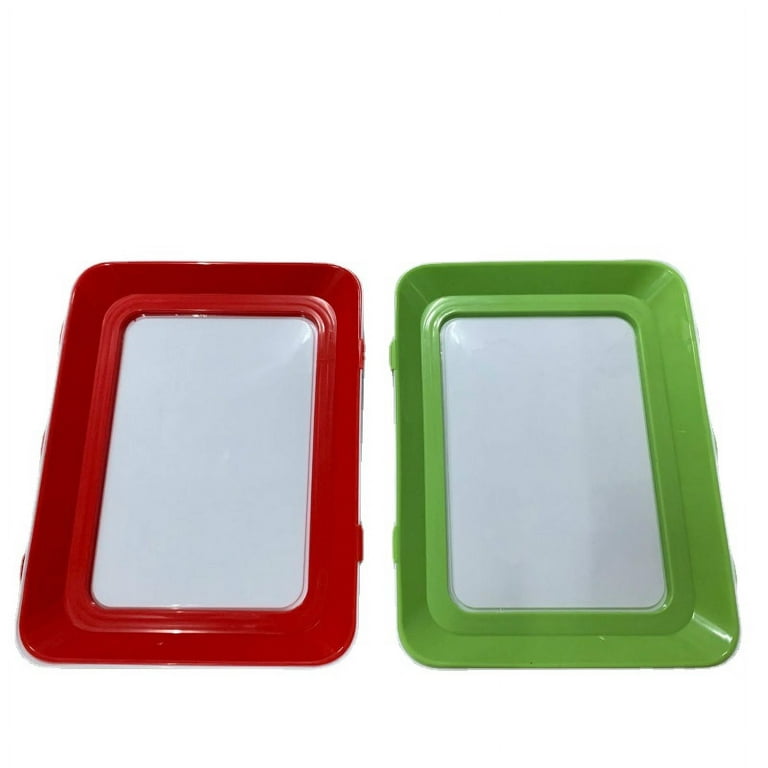 Homgreen Food Preservation Trays- Stackable, Reusable Food Tray with  Plastic Lid, Durable，Superior for Keeping Food Fresh,Dishwasher & Freezer  (4 Pcs) 
