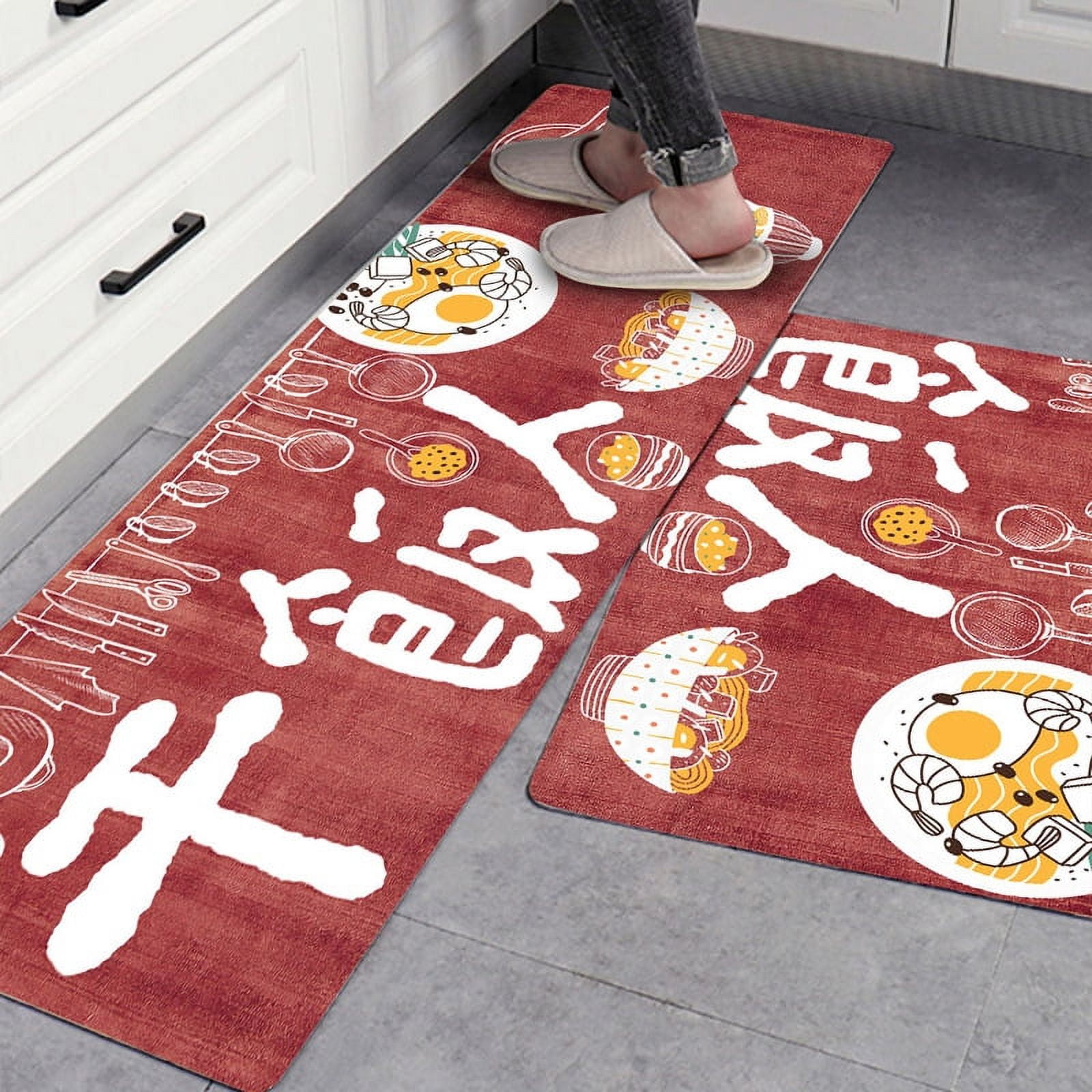 GMMGLT Kitchen Mat Cushioned Anti-Fatigue Kitchen Rug, Non-Slip Kitchen Mats and Rugs Comfort Foam Rug for Kitchen, Floor Home, Office, Sink, Laundry - 15.8