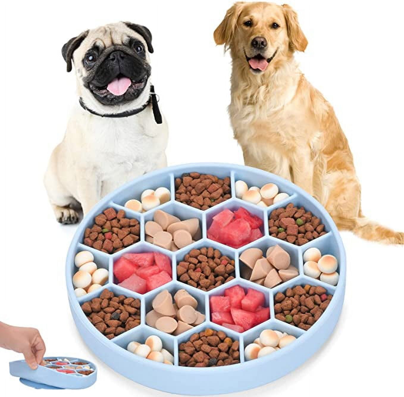 Homgreen Silicone Slow Feeder Dog Bowl - Non Slip Dog Food Bowl