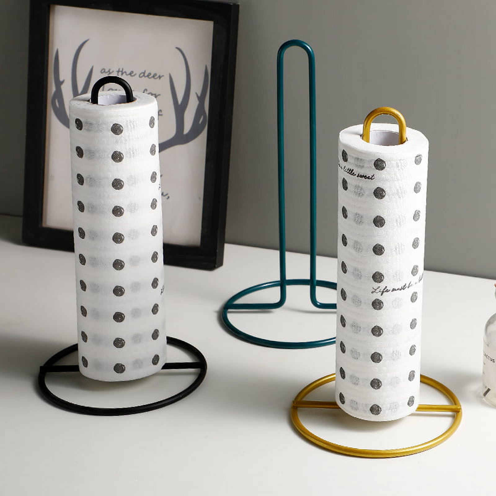 Paper Towel Holder Countertop, Free Standing Simple Fancy One Hand