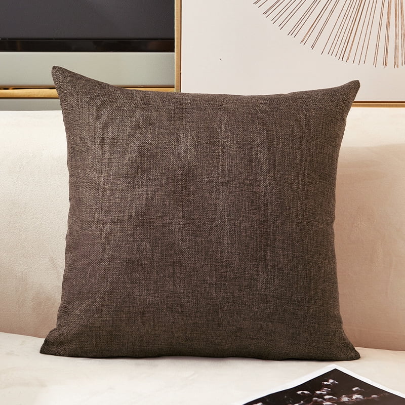 Homgreen Small Pillow Covers 16x16 Inch Set of 1 Khaki Brown Decorative