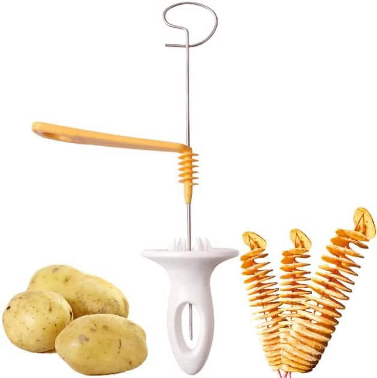 INTBUYING Manual Stainless Steel Potato Chips Slicer Spiral Twister  Vegetable Cutter