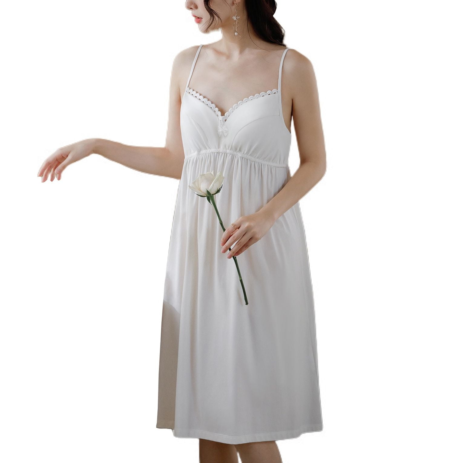 cotton sexy sleep dress 2019 Vintage Sleepwear Sexy Spaghetti Strap Open Back Women Home Wear   basicutensils