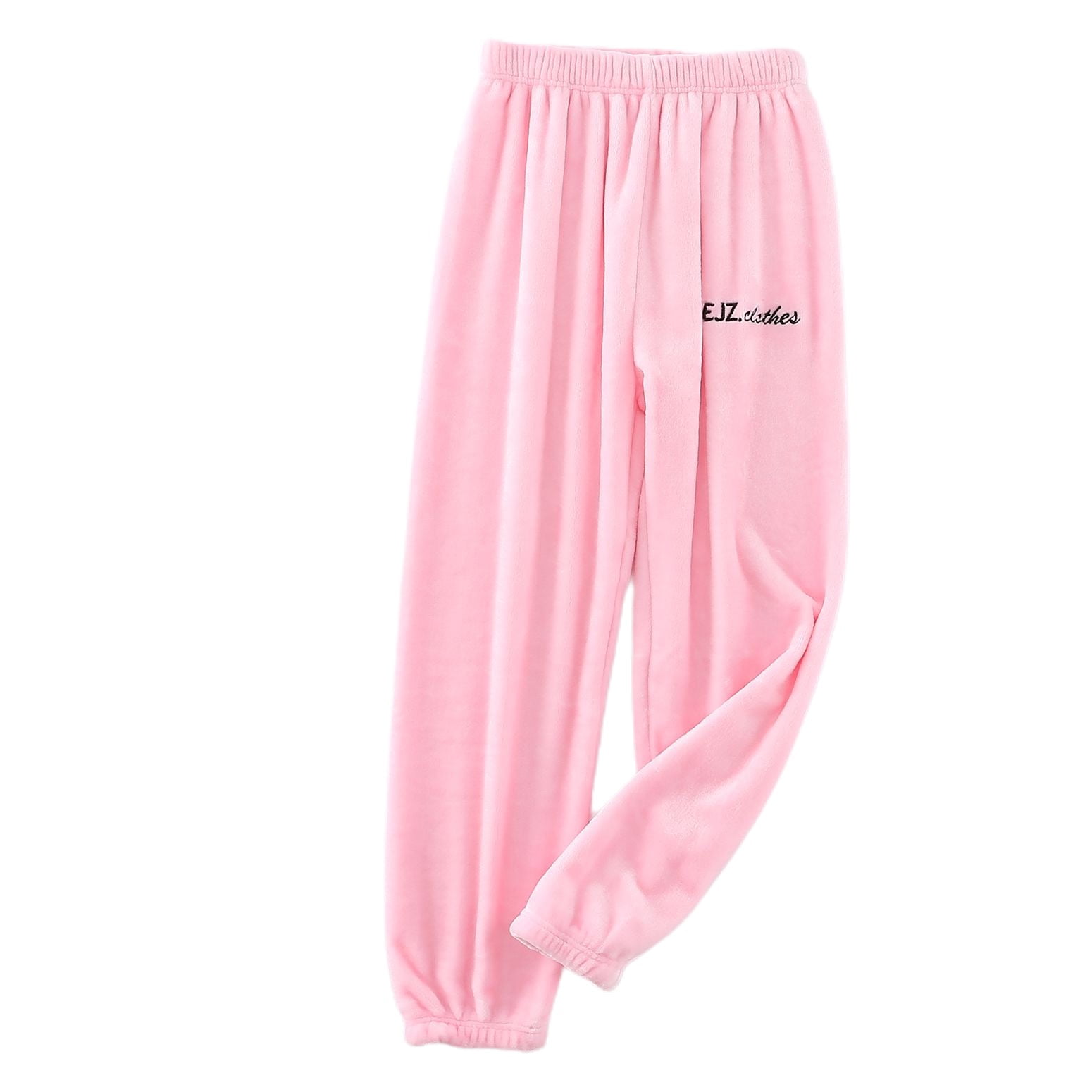 Homgro Women's Fuzzy Pajama Pants Soft Flannel Fleece High Waisted