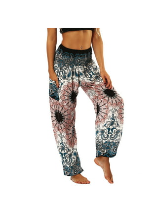BLACK PEACOCK HAREM Pants Women's Boho Yoga Pants Flowy Hippie Trousers  Bohemian Hippy Clothes Genie Balloon Pants Fall Clothing 